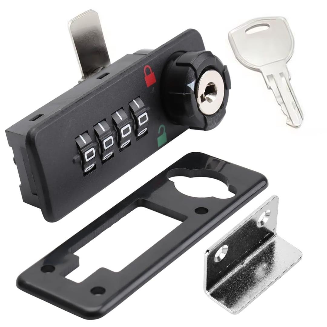 PowerMaster PM-26731 Şifreli Mekanik Siyah Çekmece Dolap Kilidi (Sol) Fiyatı - Merter Elektronik