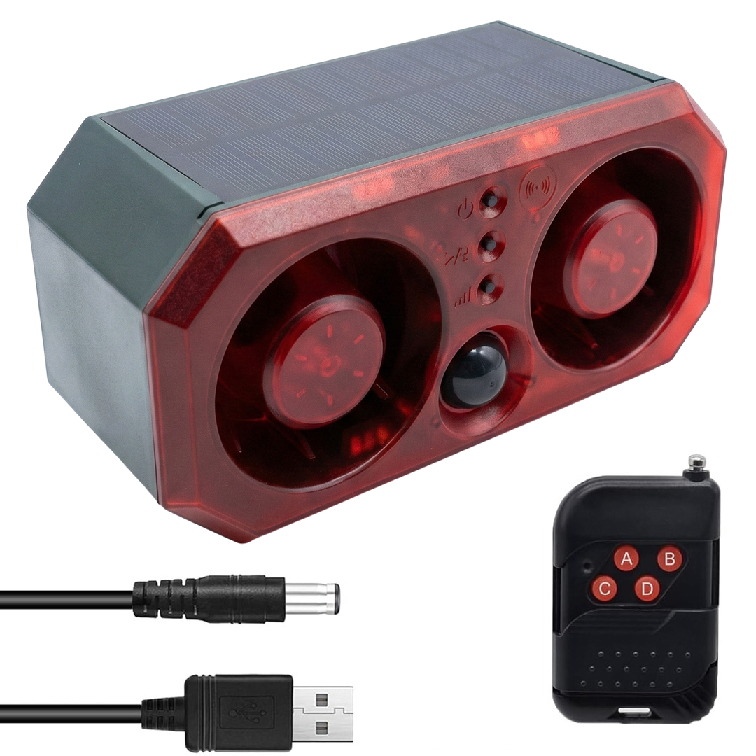 PowerMaster PM-26945 DC 5V Solar Sesli Hayvan Kovucu Alarm Cihazı Fiyatı - Merter Elektronik