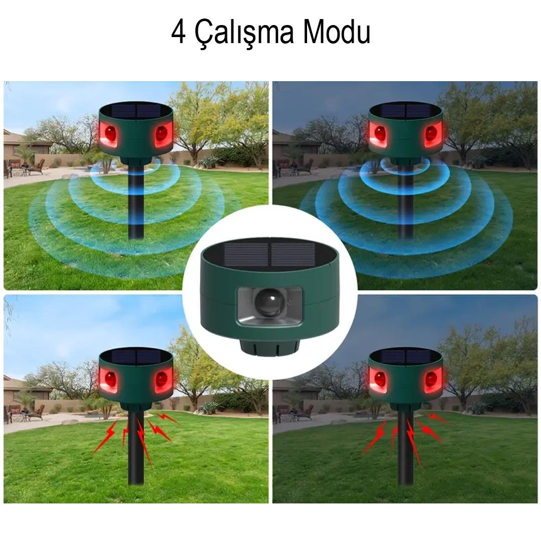 PowerMaster PM-26948 DC 5V Solar Sesli Hayvan Kovucu Alarm Cihazı Fiyatı - Merter Elektronik