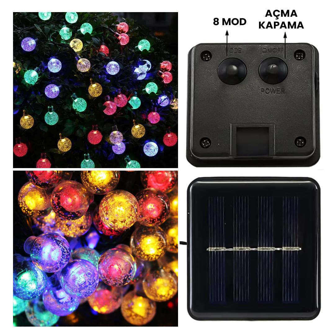 POWERMASTER PM-29080 DC 5V 12 METRE SOLAR BALON ŞEKİLLİ BAHÇE AYDINLATMA Fiyatı - Merter Elektronik