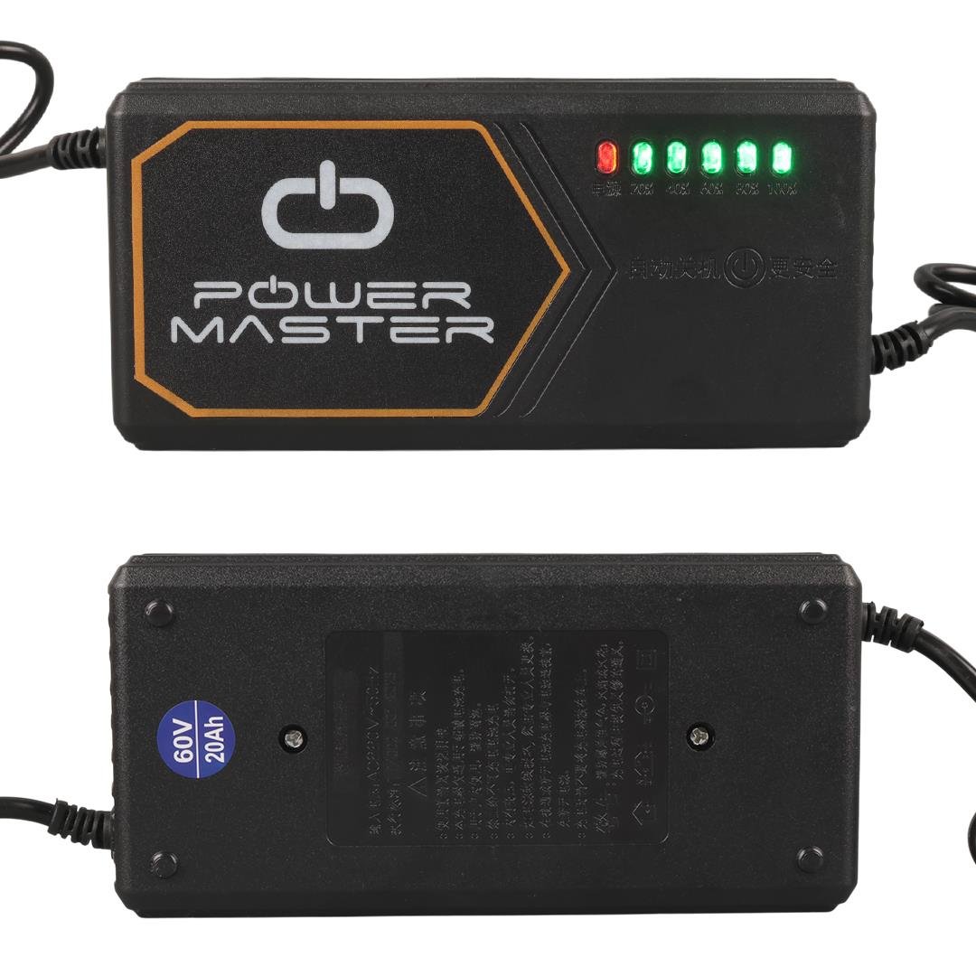 PowerMaster PM-31801 60 Volt - 20 Amper C16 Erkek Uçlu Elektrikli Bisiklet Şarj Cihazı - Merter Elektronik