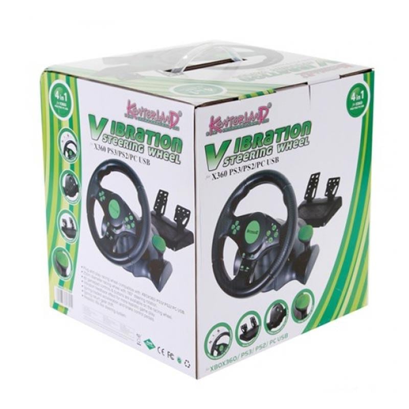 POWERMASTER PM-4959 XBOX360-PS2-PS3-PC USB TİTREŞİMLİ OYUN DİREKSİYONU SETİ