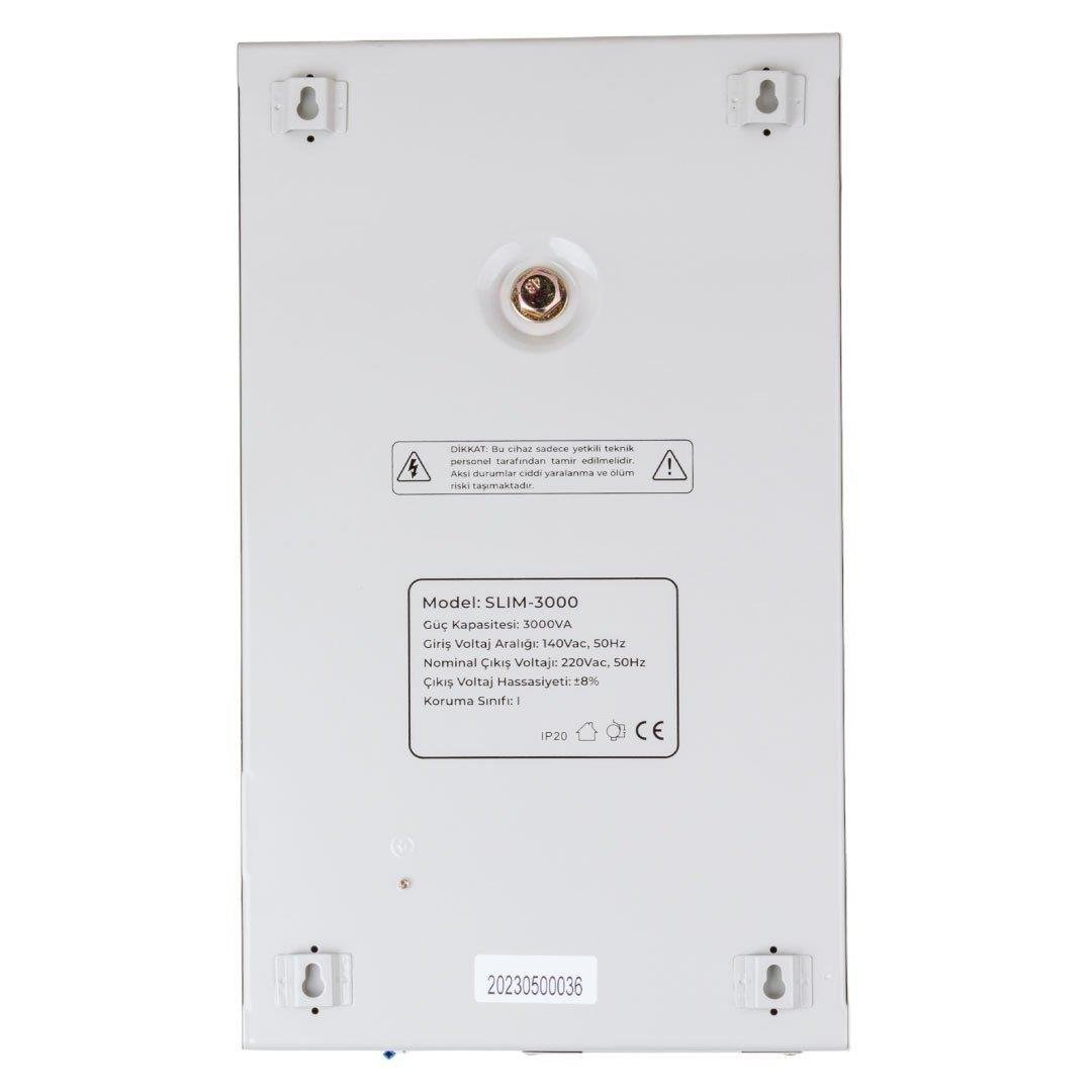 POWERMASTER SLIM-3000 OTOMATİK 3000 WATT KOMBİ VOLTAJ REGÜLATÖRÜ