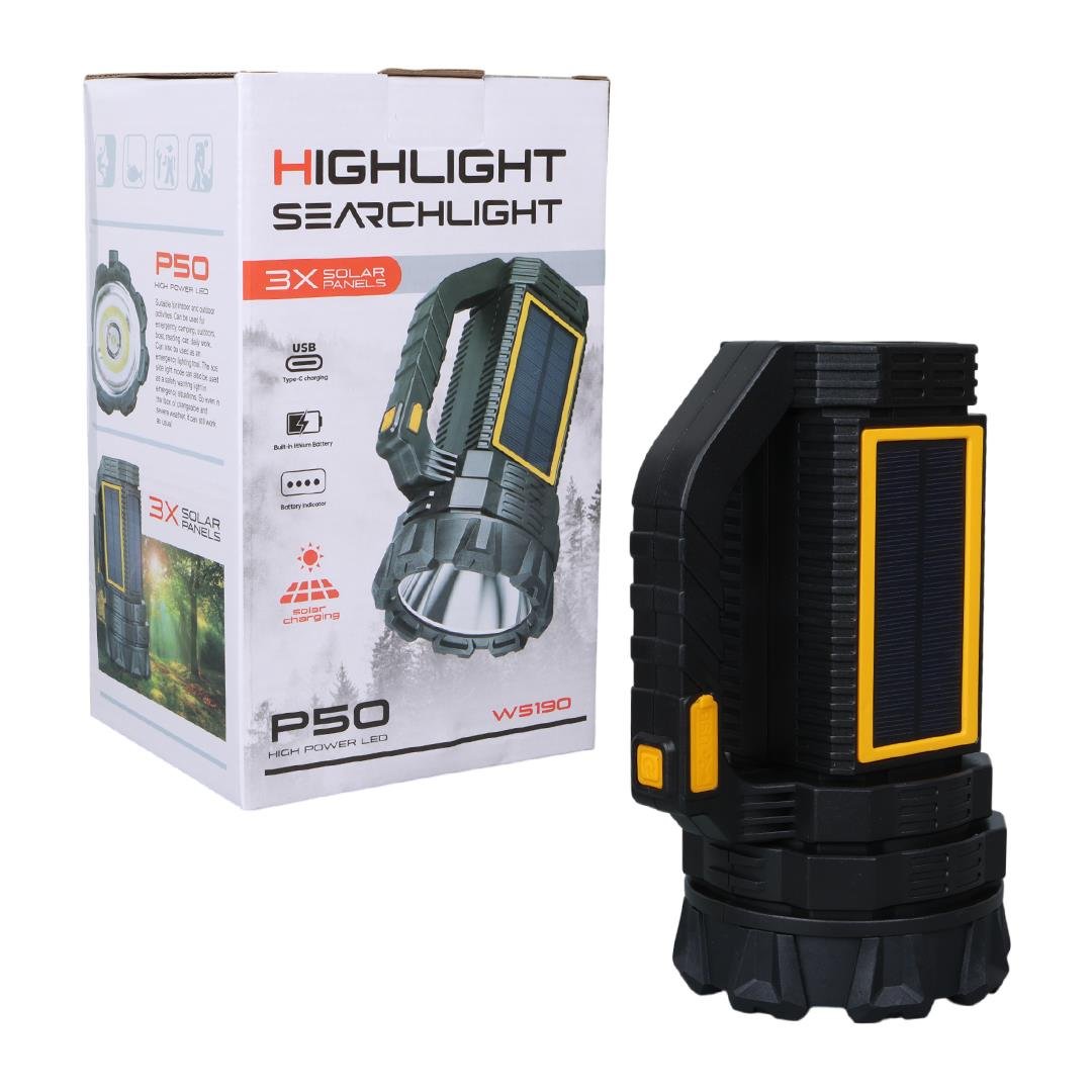 Powermaster W5190 Solar Şarjlı Işıldak Fiyatı - Merter Elektronik