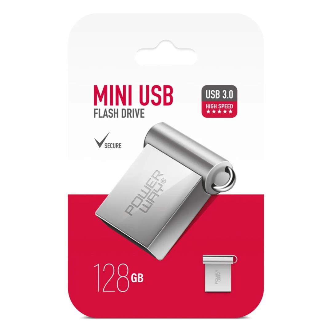 POWERWAY MİNİ 128GB METAL MİNİ USB 3.0 FLASH BELLEK YÜKSEK HIZLI