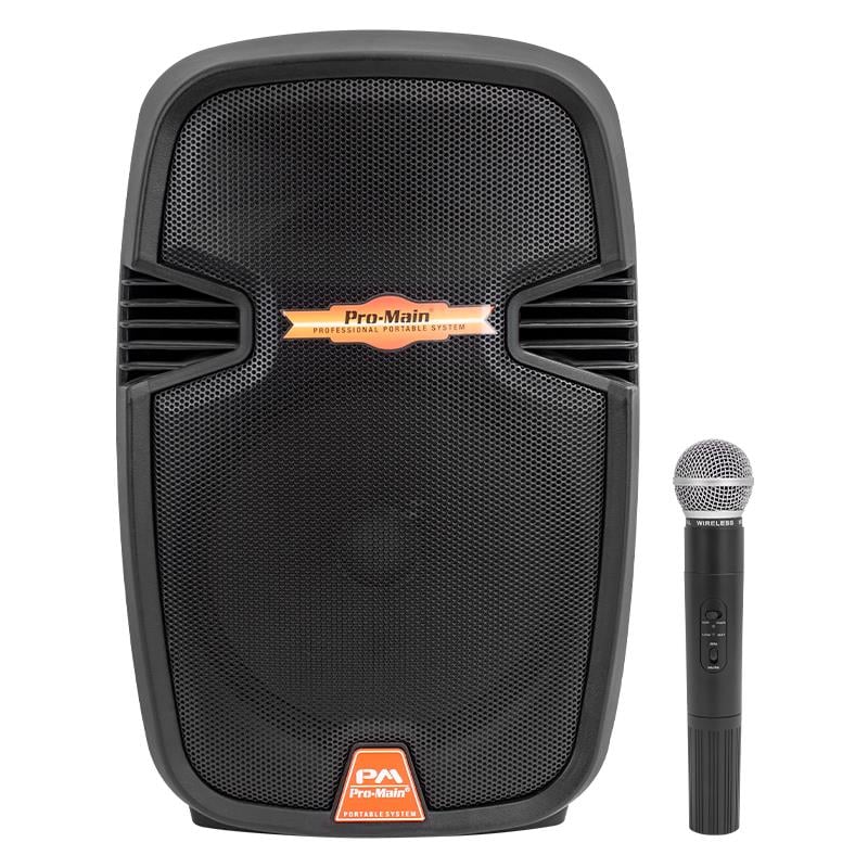 PROMAIN MV-120A ŞARJLI USB/SD/BLUETOOTH 1*EL KABLOSUZ MİKROFON 30 CM TAŞINABİLİR SEYYAR ANFİ (AKTİF HOP.)