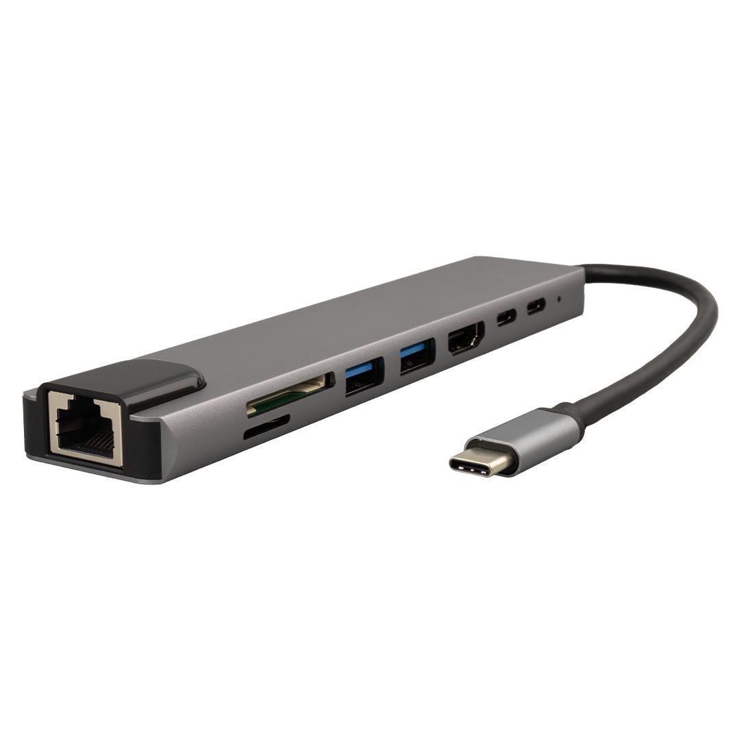 RACA TYPE-C 8IN1 HDMI ÇOK FONKSİYONLU USB 3.0 DOCK STATION Fiyatı - Merter Elektronik