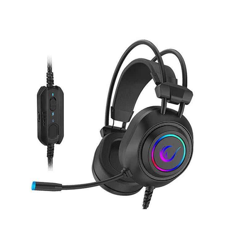 RAMPAGE RM-K19 RAGING PLUS SİYAH USB 7.1 VERSİON RGB LEDLİ MİKROFONLU GAMİNG OYUNCU KULAKLIK