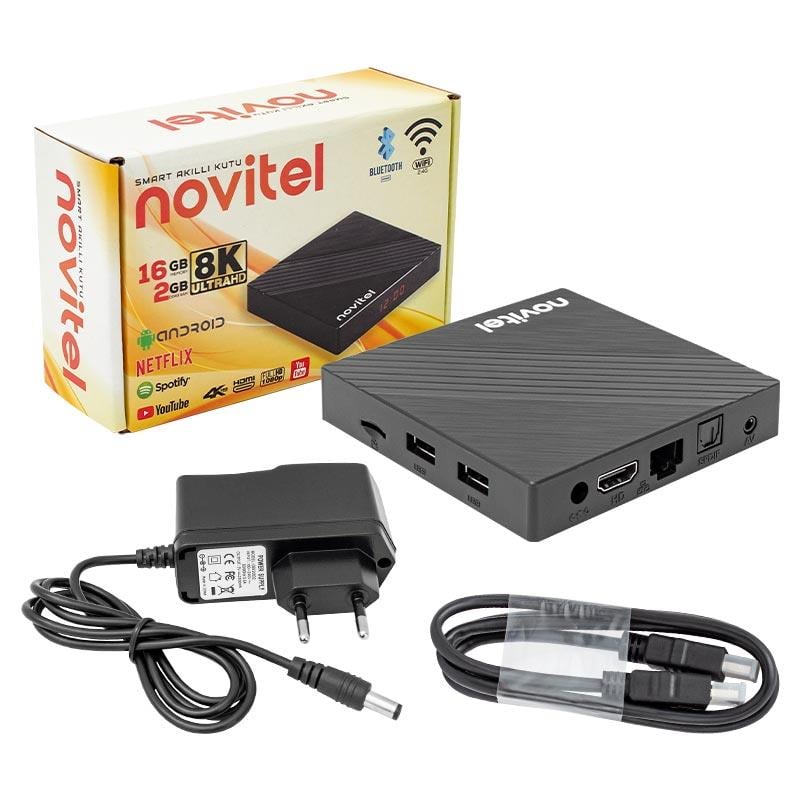 RIOSAT NOVITEL MINI 16 GB HDD 2 GB RAM 8K-4K NETFLIX TV BOX (ANDROID 9.0)
