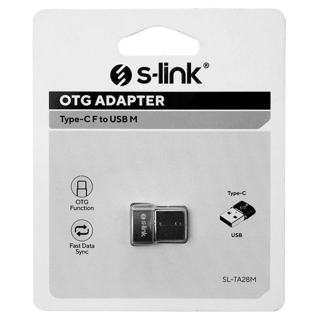 S-LINK SL-TA28M SİYAH TYPE-C F TO USB M METAL GÖVDELİ OTG ÇEVİRİCİ Fiyatı - Merter Elektronik