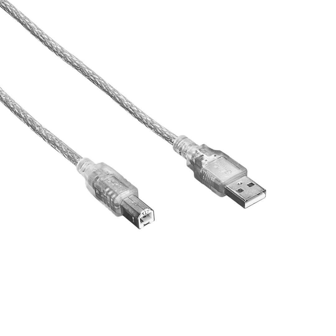 S-LINK SL-U2003 USB 2.0 3 METRE ŞEFFAF YAZICI KABLO