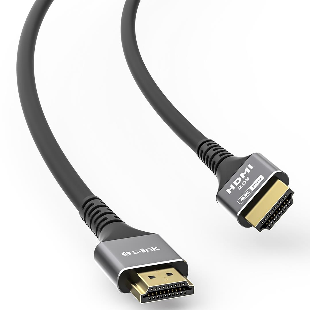 S-LINK SLX-HD4K40 19+1 40 METRE V2.0 4K 30HZ METAL HDMI KABLO