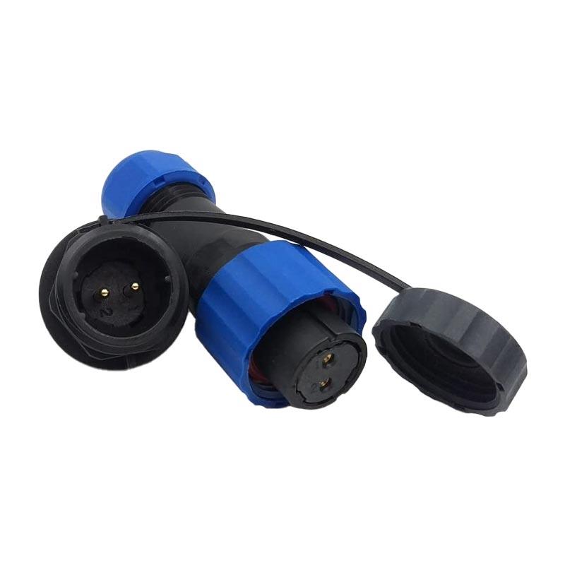 SD16 SU GEÇİRMEZ 2 PİN 16 MM YUVARLAK KONNEKTÖR (FİŞ-SOKET/ERKEK-DİŞİ)