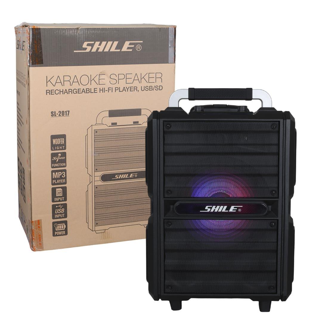 Shile SL-2017 50 Watt Taşınabilir Seyyar Aktif Amfi Hoparlör Kablosuz EL + Yaka Mikrofonlu USB+SD+BT Kumandalı Fiyatı - Merter Elektronik