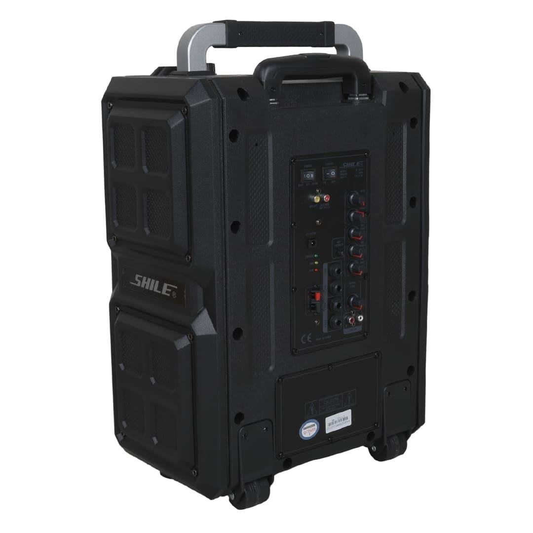 Shile SL-2017 50 Watt Taşınabilir Seyyar Aktif Amfi Hoparlör Kablosuz EL + Yaka Mikrofonlu USB+SD+BT Kumandalı Fiyatı - Merter Elektronik