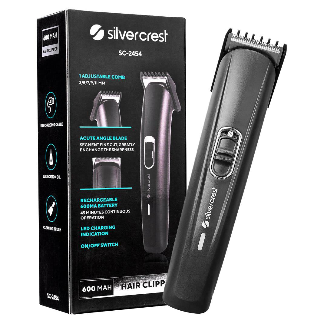 SİLVER CREST SC-2454 AYARLANABİLİR KADEMELİ ŞARJLI SAÇ SAKAL TIRAŞ MAKİNESİ