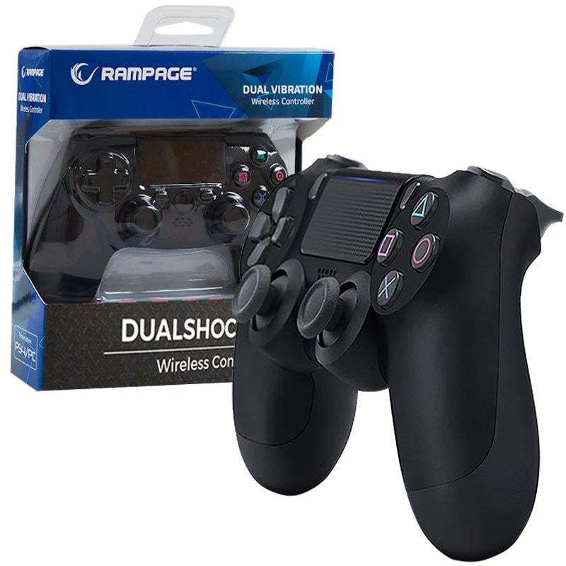SNOPY RAMPAGE SG-RPS4 SİYAH BLUETOOTH ÇİFT TİTREŞİMLİ KABLOSUZ PS4 OYUNCU KOLU