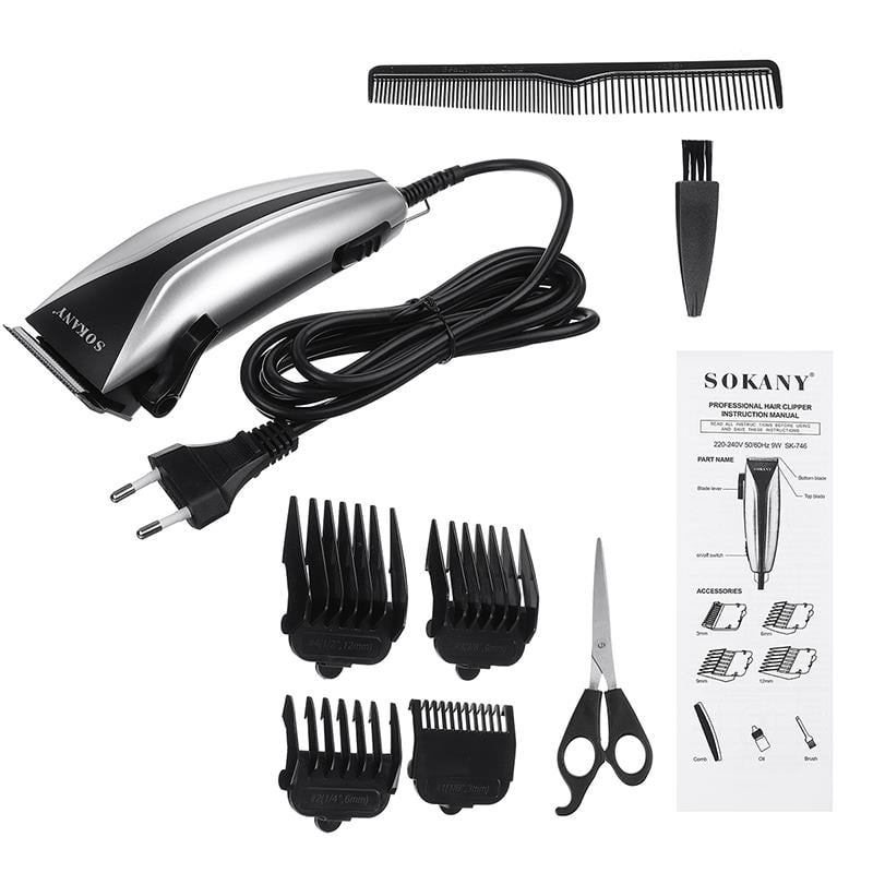 SOKANY SK-746 SAÇ SAKAL ERKEK BAKIM KİTİ (TIRAŞ MAKİNESİ*4 BAŞLIK*MAKAS*TARAK)