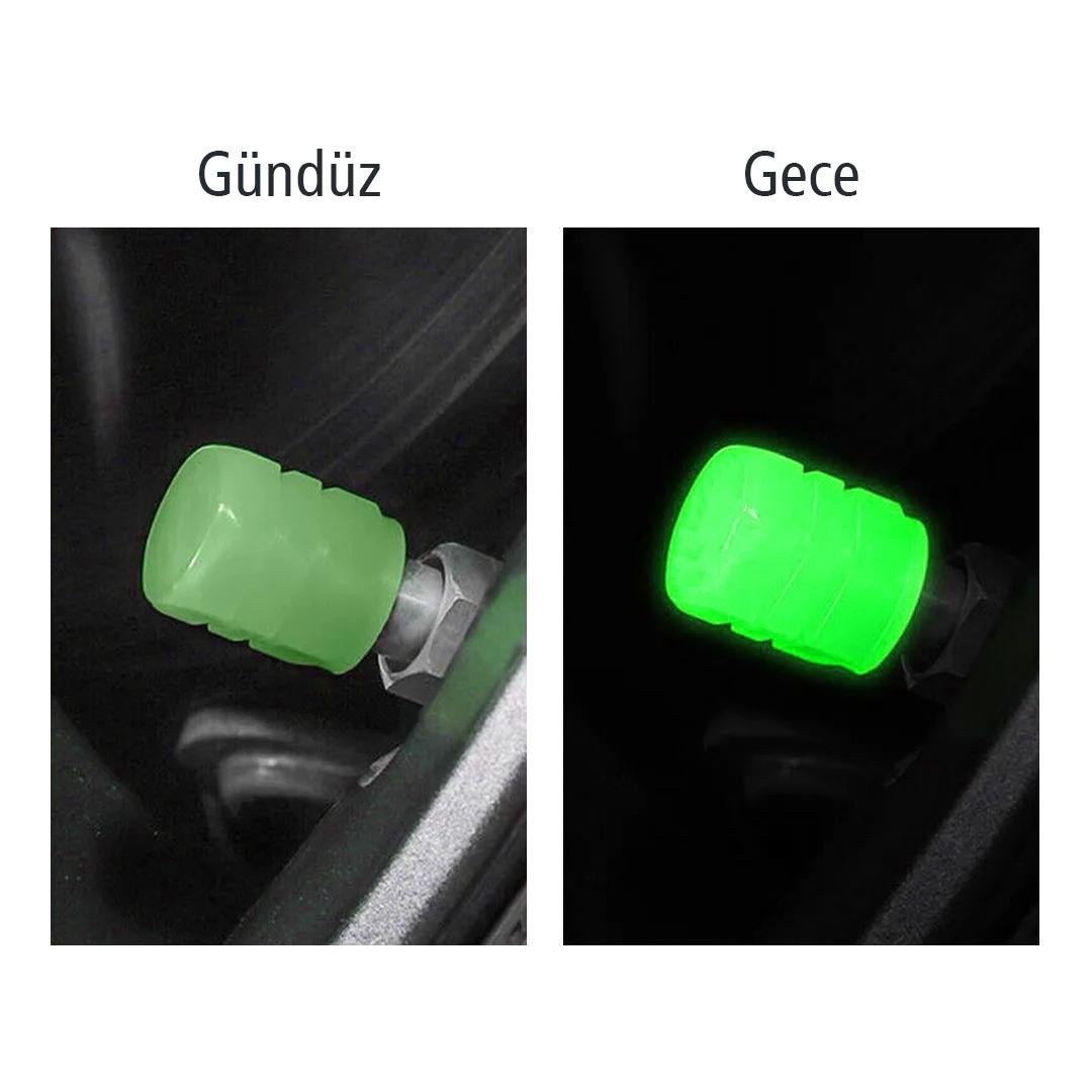 SUNUP SN-21012 FOSFORLU ARAÇ MOTOSİKLET BİSİKLET LASTİK SİBOP KAPAĞI (50Lİ PAKET FİYATI)