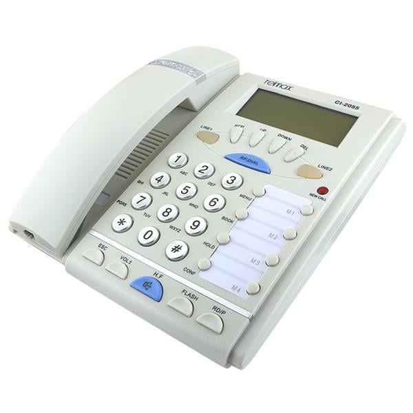 TELMAX CI-2055 ÇİFT HATLI TELEFON (SİYAH*BEYAZ)( ADAPTÖR HEDİYELİ)