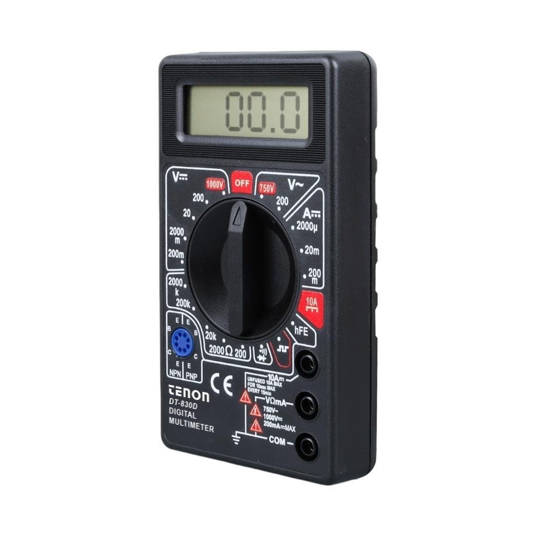 TENON DT-830D DC/AC VOLTAJ AKIM ÖLÇER DİJİTAL MULTİMETRE ÖLÇÜ ALETİ - SİYAH KASA Fiyatı - Merter Elektronik