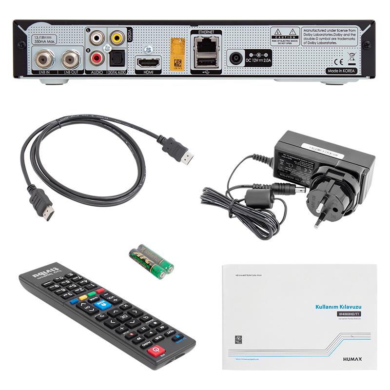TİVİBU IR4000HD/TT ETHERNET GİRİŞLİ FULL HD KASALI UYDU ALICISI (HDMI-USB)