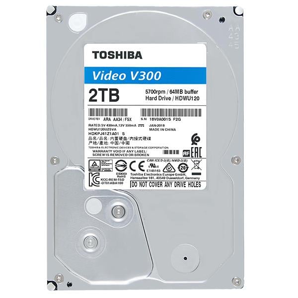 TOSHIBA V300 HDWU120UZSVA 3.5 2 TB 5700 RPM SATA3 7/24 GÜVENLİK DİSKİ
