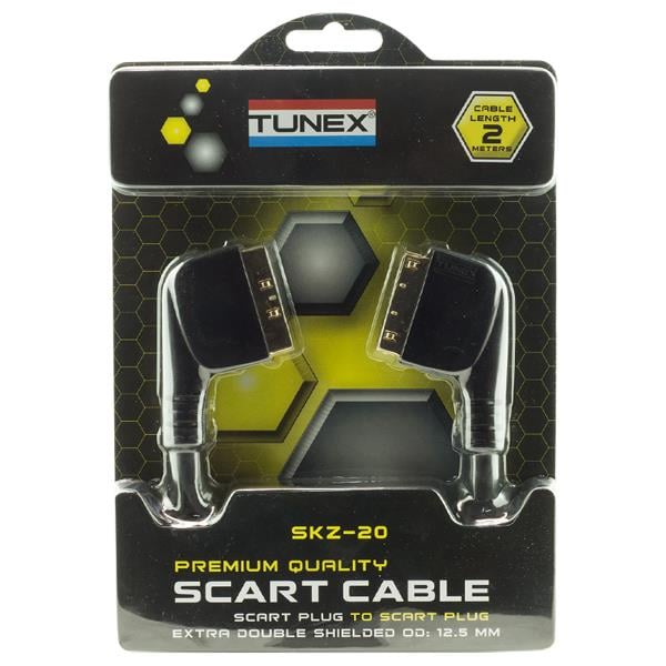 TUNEX SKZ-20 2 METRE PARLAK SİYAH BLİSTERLİ SCART SCART KABLO