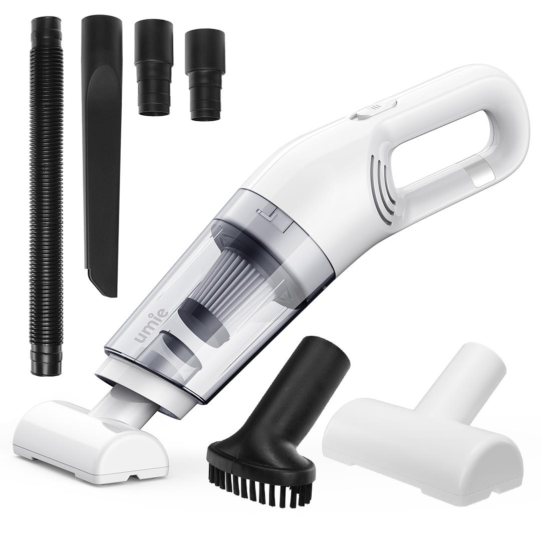 UMIE ELS24 BEYAZ 50W 4000MAH 6000PA EMİŞ KABLOSUZ ŞARJLI TAŞINABİLİR TYPE-C EV VE ARAÇ EL SÜPÜRGESİ