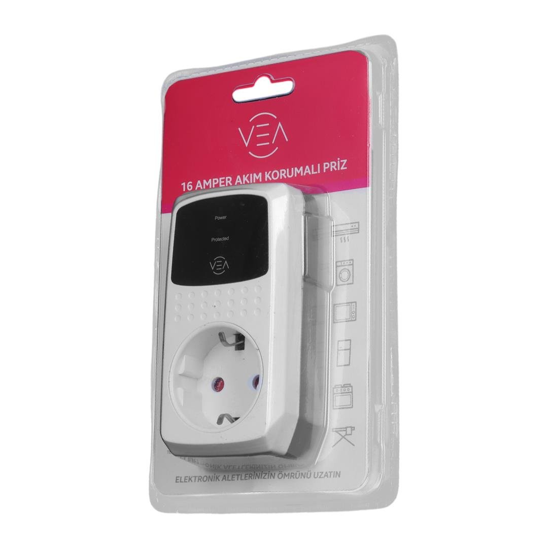 Vea VE-25532 4000w Dijital Göstergeli Tekli Akım Korumalı Priz Fiyatı - Merter Elektronik