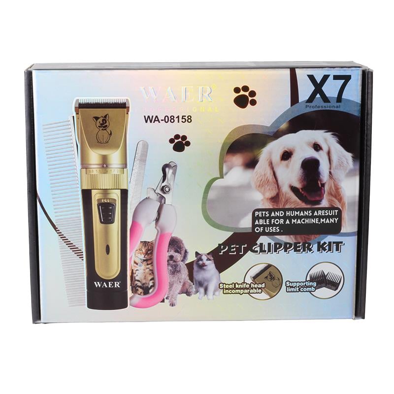 WAER WA-08158 PROFESYONEL ŞARJLI SAÇ VE SAKAL TIRAŞ MAKİNESİ (PET TIRAŞ MAKİNESİ SETİ)