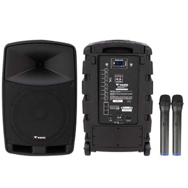 WESTA WAP-10505 10 200W-2 YOLLU ŞARJLI AKTİF KABİN HOPARLÖR PROFESYONEL TAŞINABİLİR SES SİSTEMİ