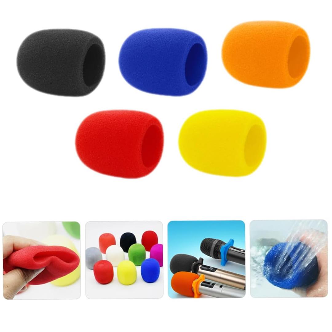 ZENGER ZE-7130 EL MİKROFON SÜNGERİ 5'Lİ PAKET 5 RENK STANDART (SARI-TURUNCU-KIRMIZI-MAVİ-SİYAH)