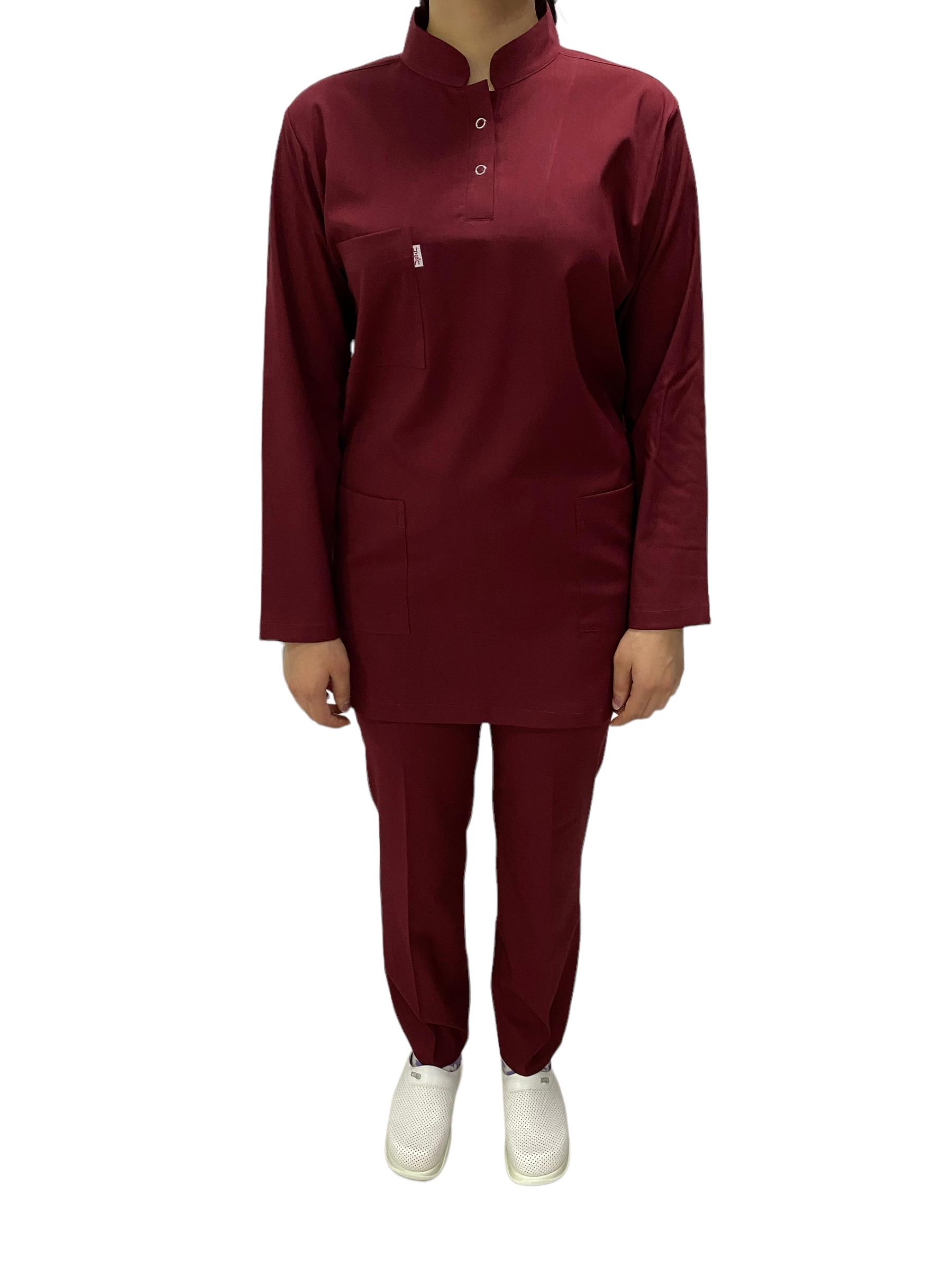 LİKRALI TUNİK BORDO FORMA TAKIMI