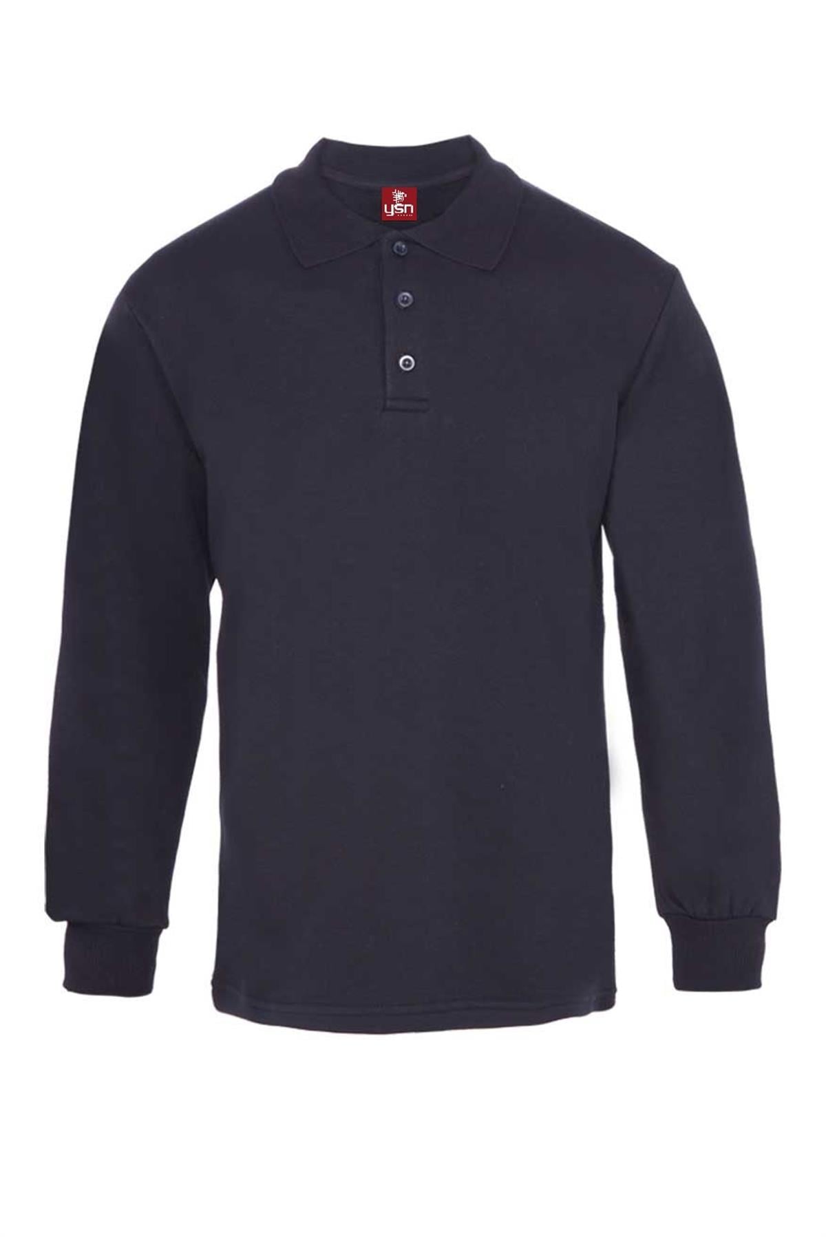 YAKALI SWEATSHIRT SİYAH