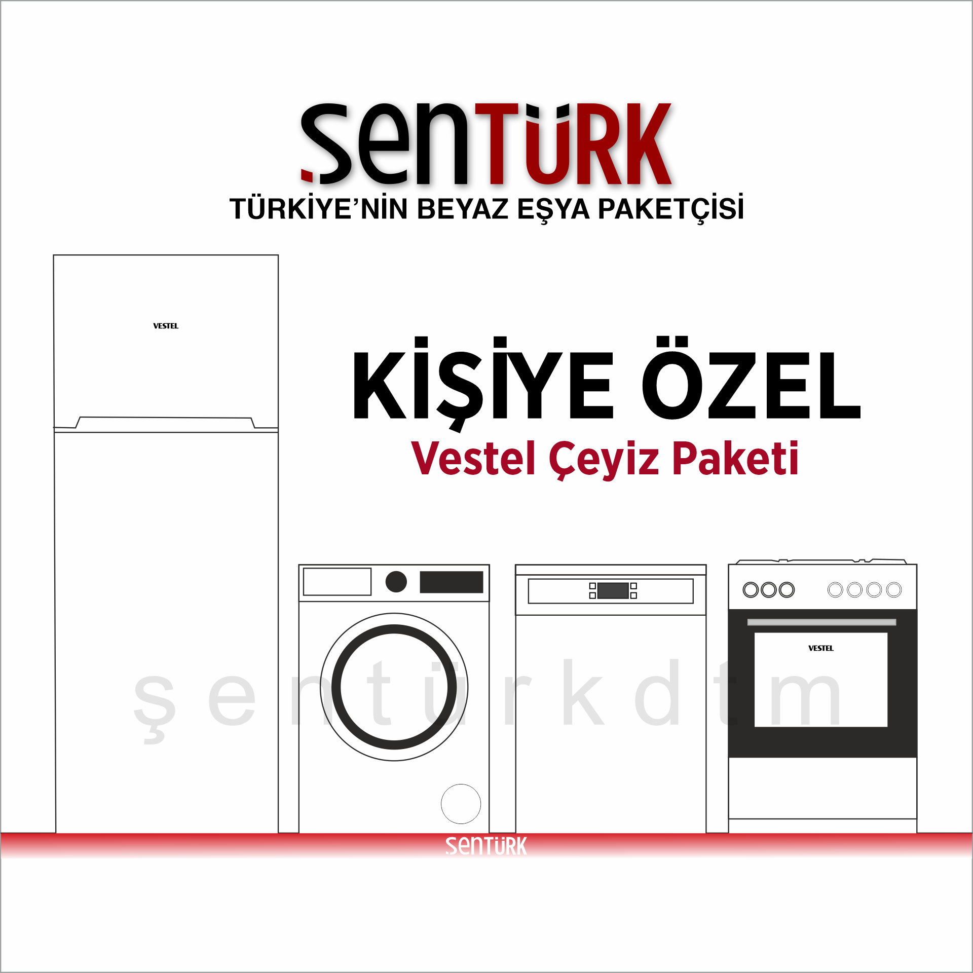Kişiye Özel Beyaz Eşya Paketi Çeyiz Seti - Lüks