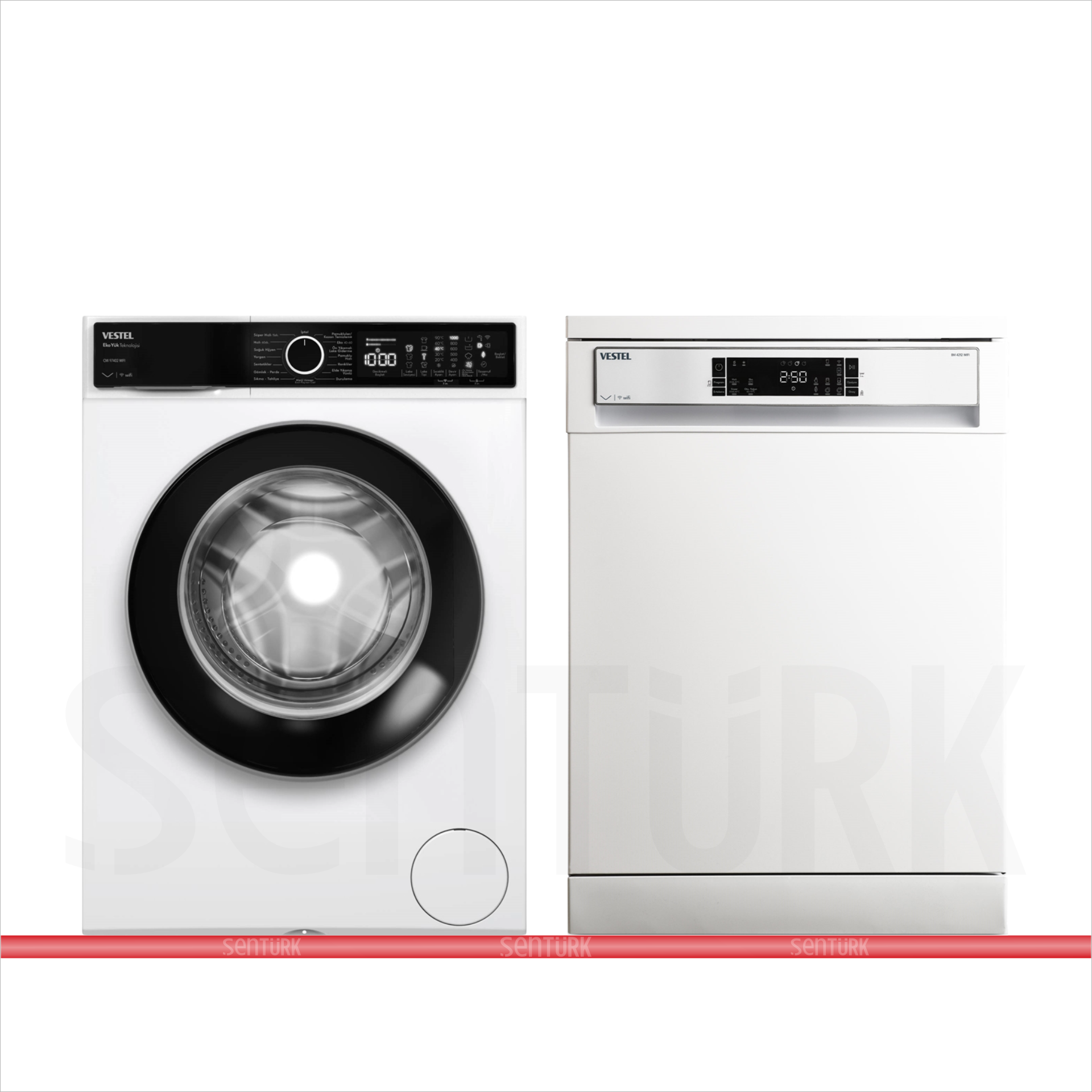Vestel 2'li Beyaz Eşya Seti (CMI 97402 Çamaşır + BM 42012 Bulaşık)