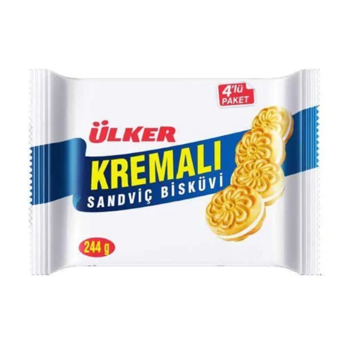 Ülker Kremalı Sandviç Bisküvi 4'lü 244 Gr