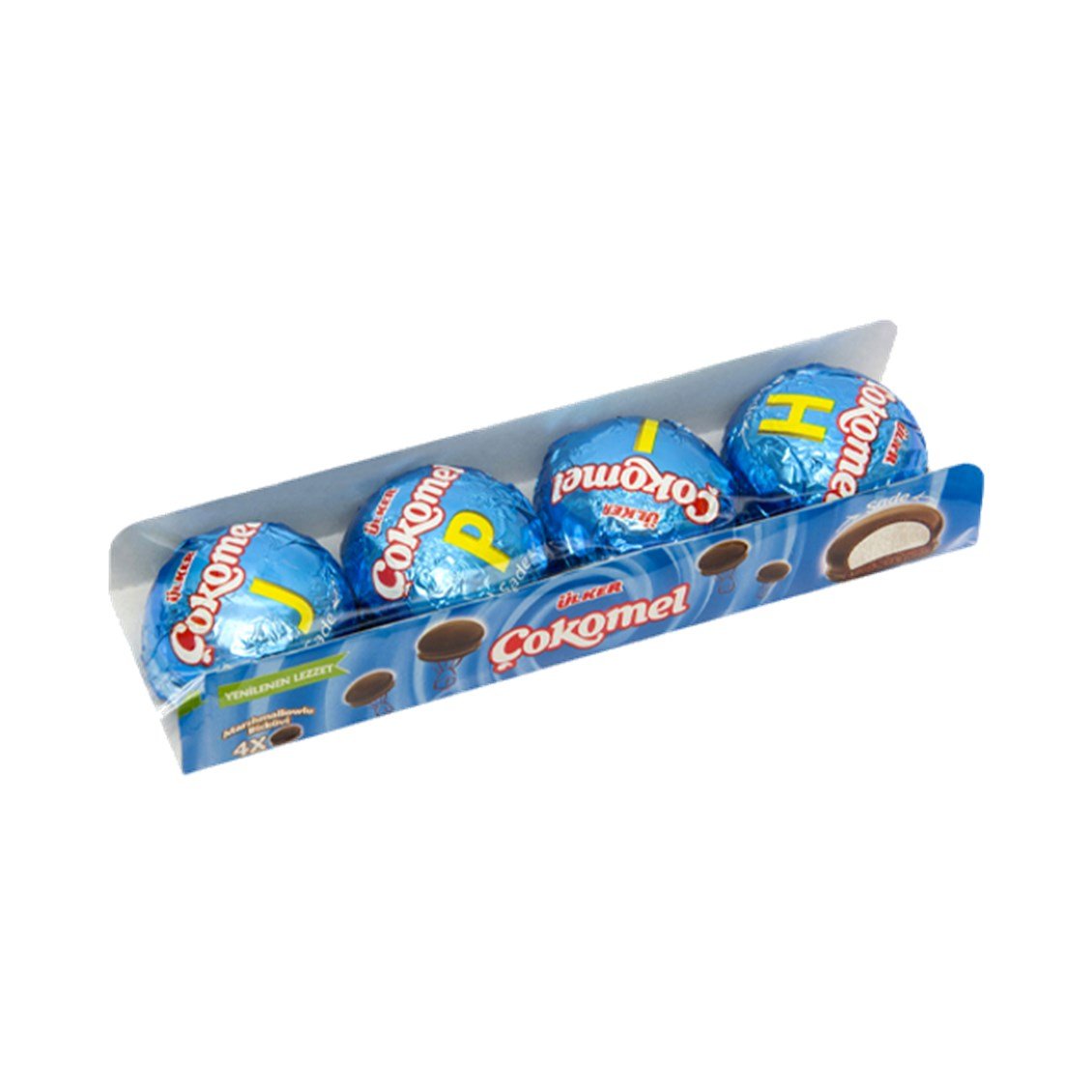 Ülker Çokomel Marshmallowlu Bisküvi 4'Lü 48 Gr