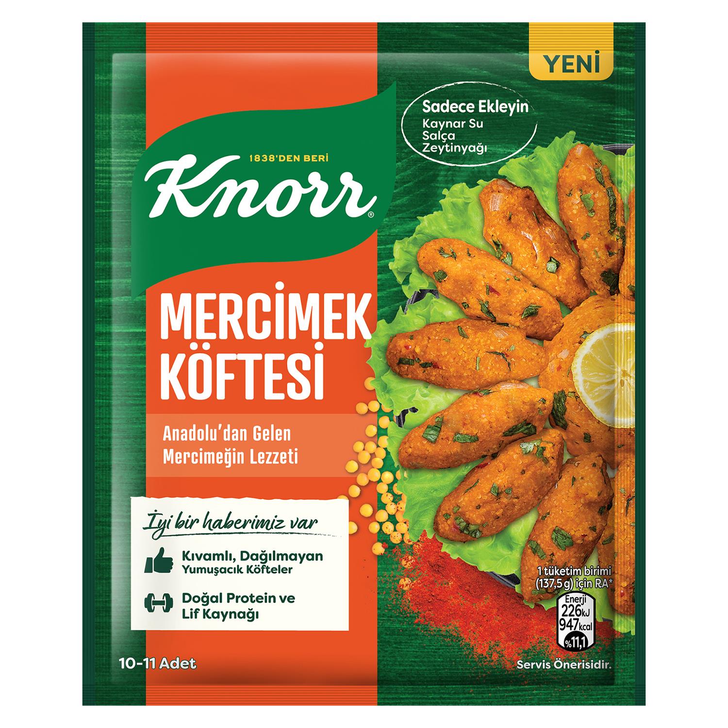 Knorr Mercimek Köftesi Hızlı Pratik ve Lezzetli 100 gr