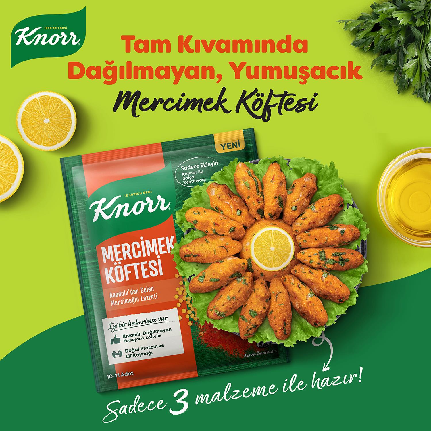 Knorr Mercimek Köftesi Hızlı Pratik ve Lezzetli 100 gr