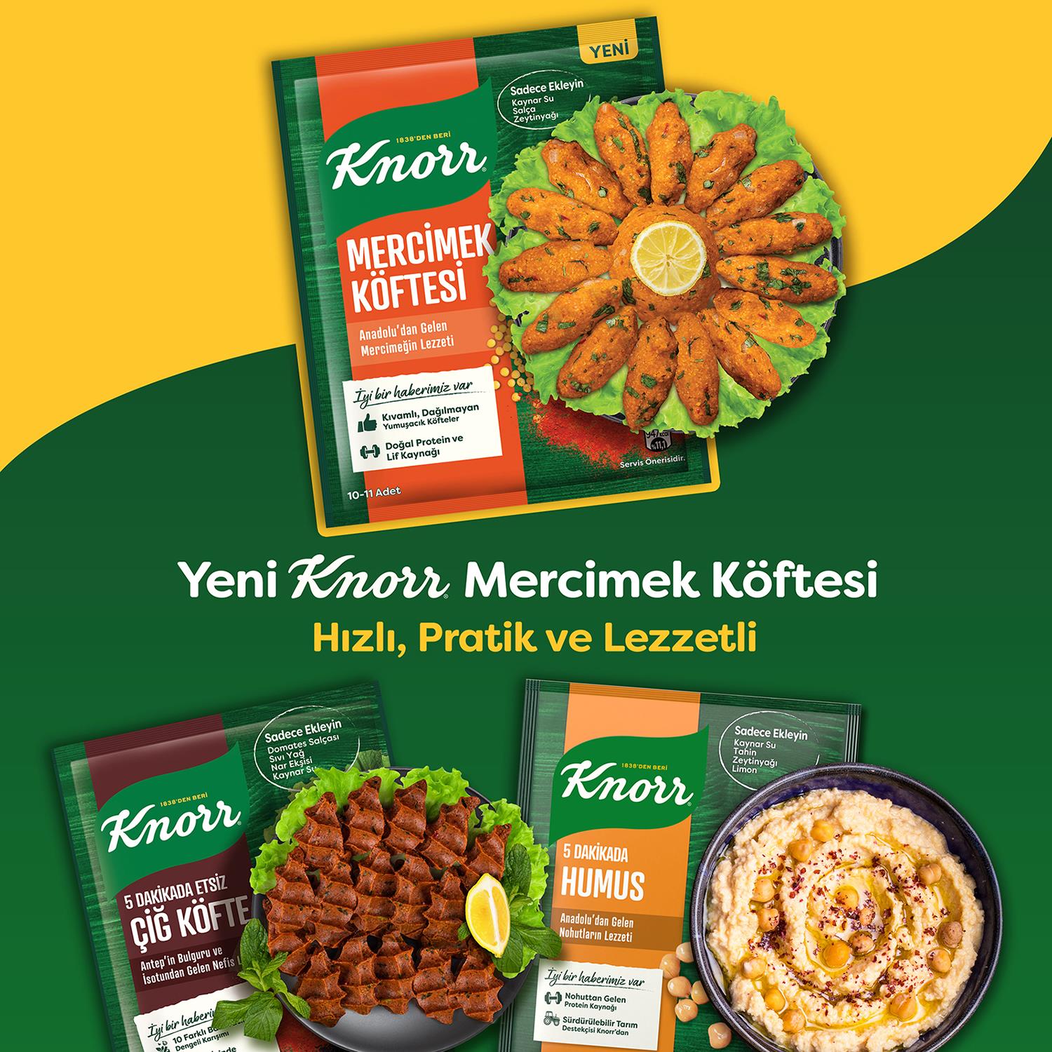 Knorr Mercimek Köftesi Hızlı Pratik ve Lezzetli 100 gr