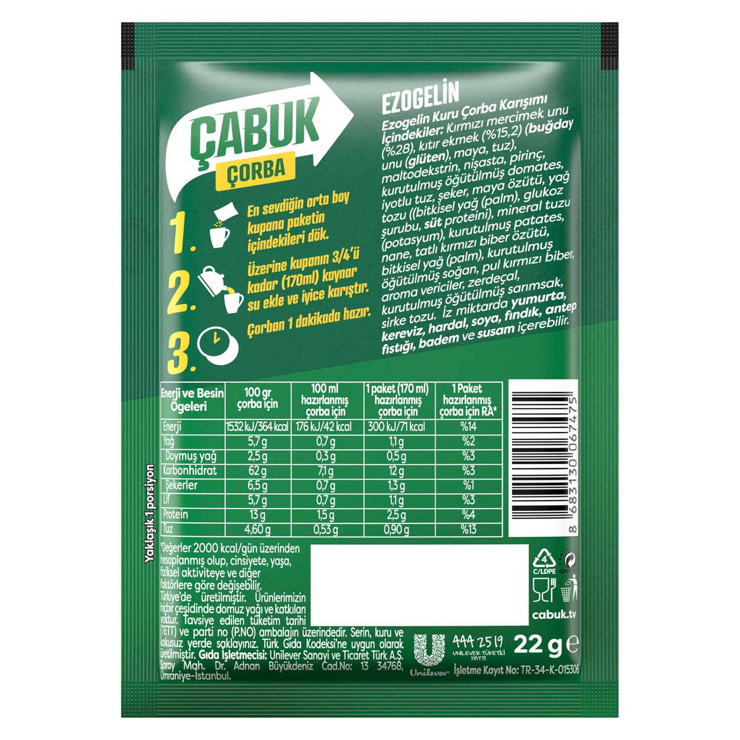 Knorr Çabuk Çorba Ezogelin 22 gr