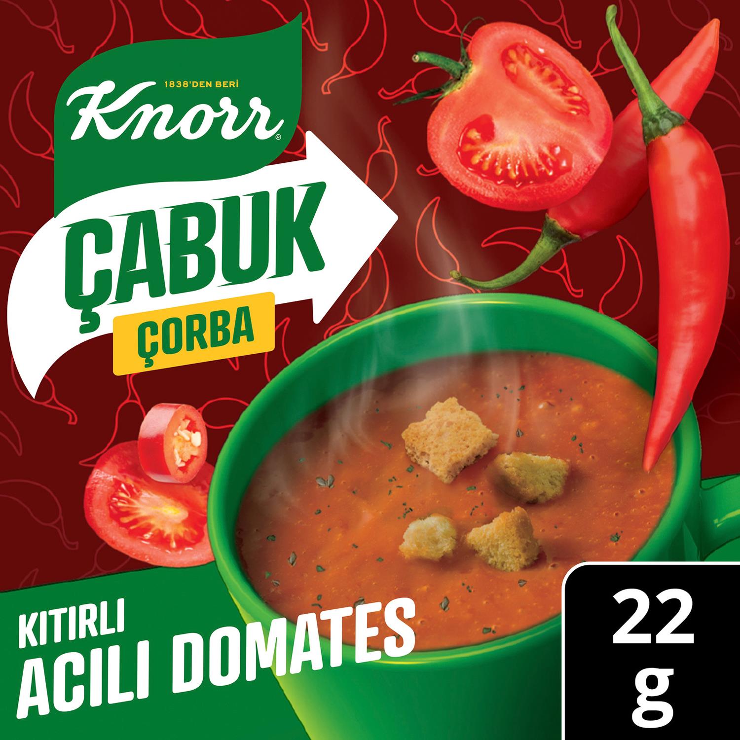 Knorr Acılı Domates Çabuk Çorbası 22 gr