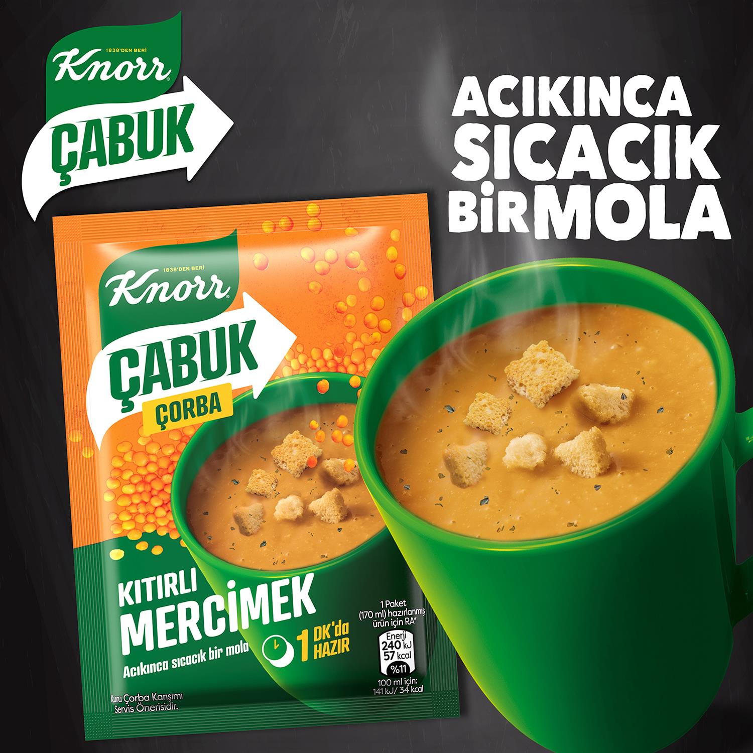 Knorr Çabuk Çorba Mercimek 22 gr