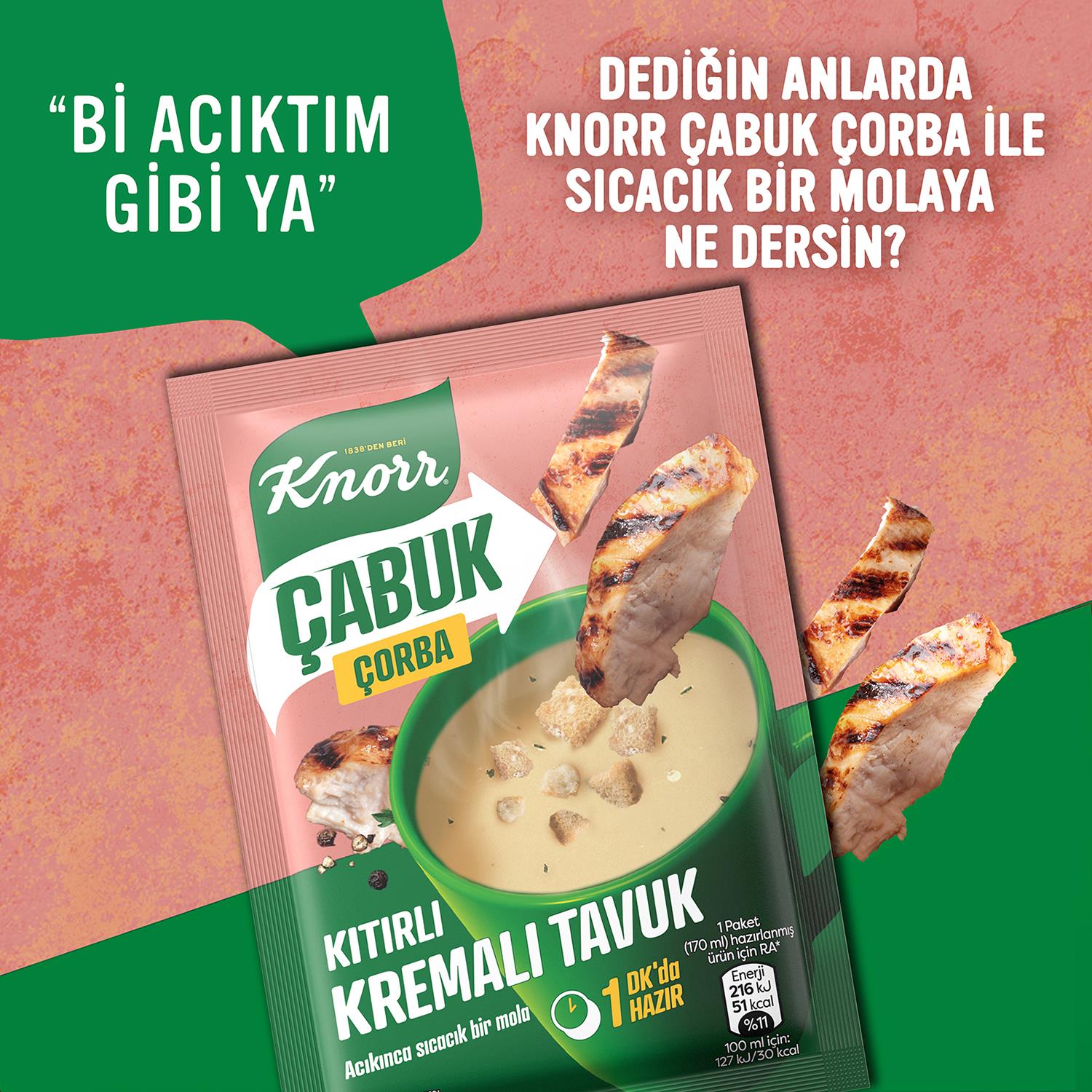Knorr Kremalı Tavuk Çabuk Çorba 18 gr