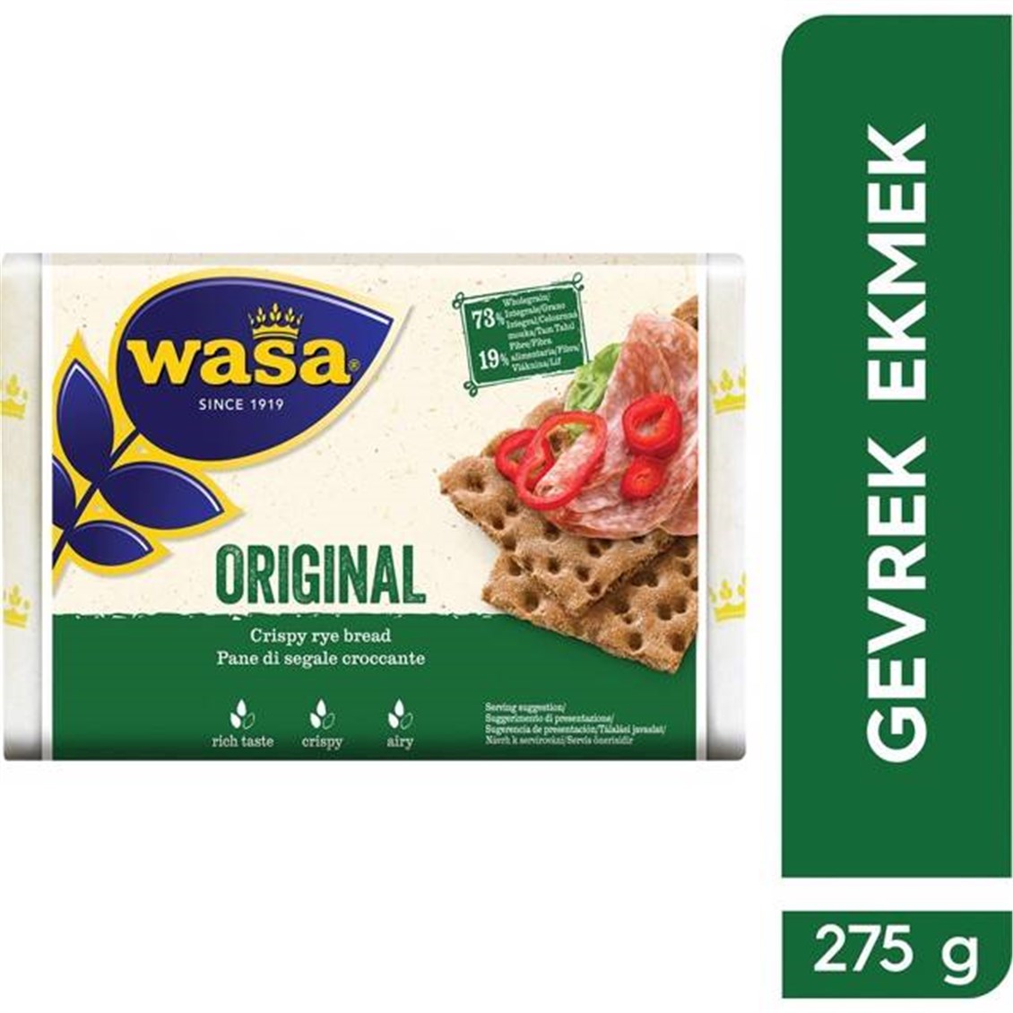 Wasa Sade Gevrek Ekmek (Crispbread) 275 Gr