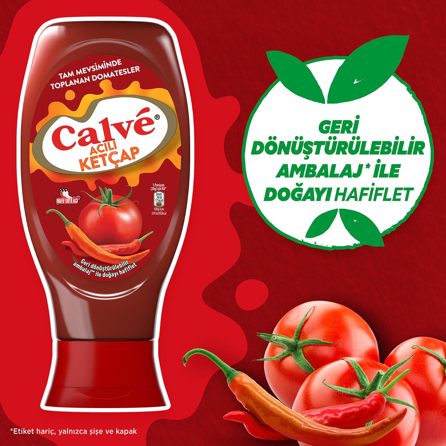 Calve Acılı Ketçap 400 gr