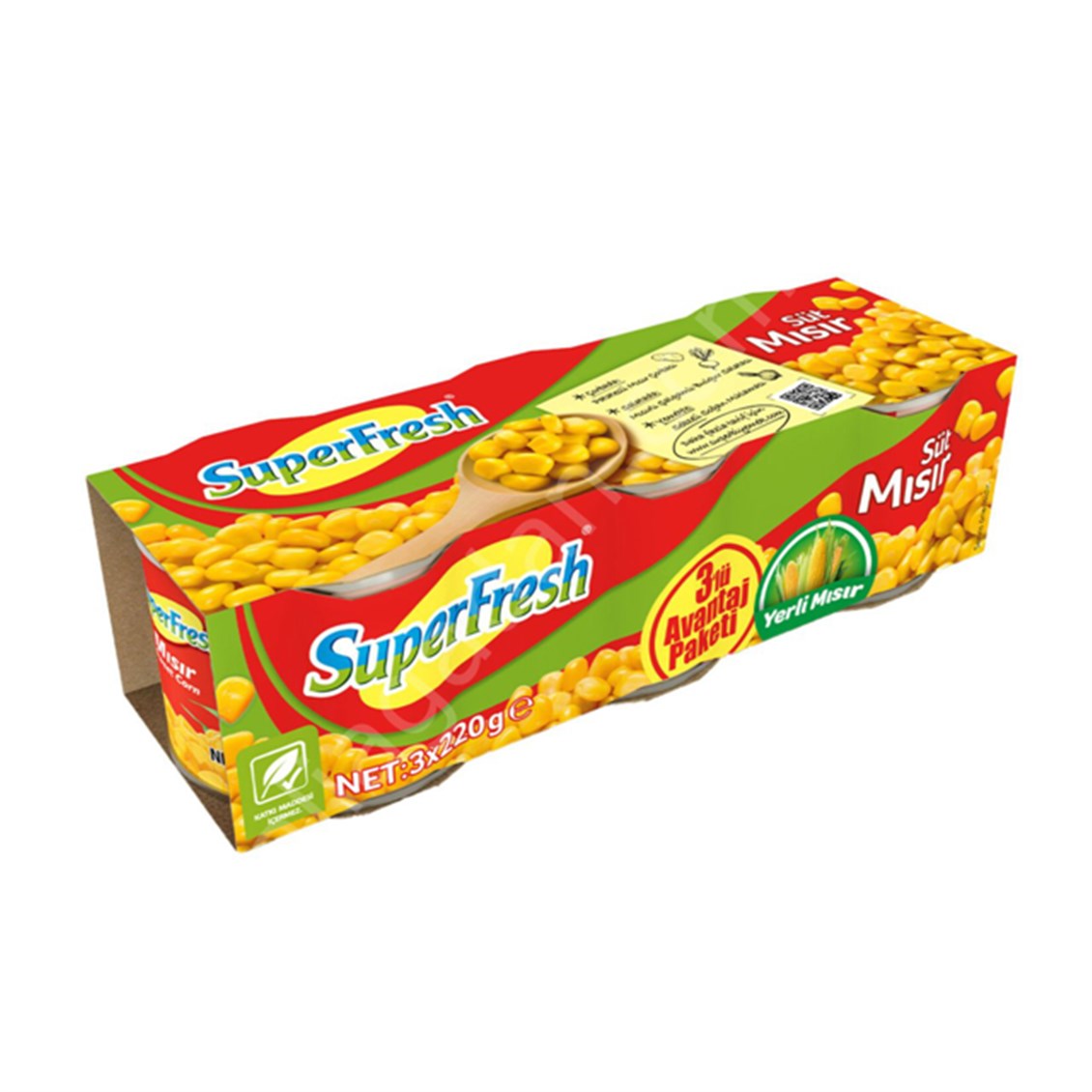 Super Fresh Mısır Konserve 3x220 Gr