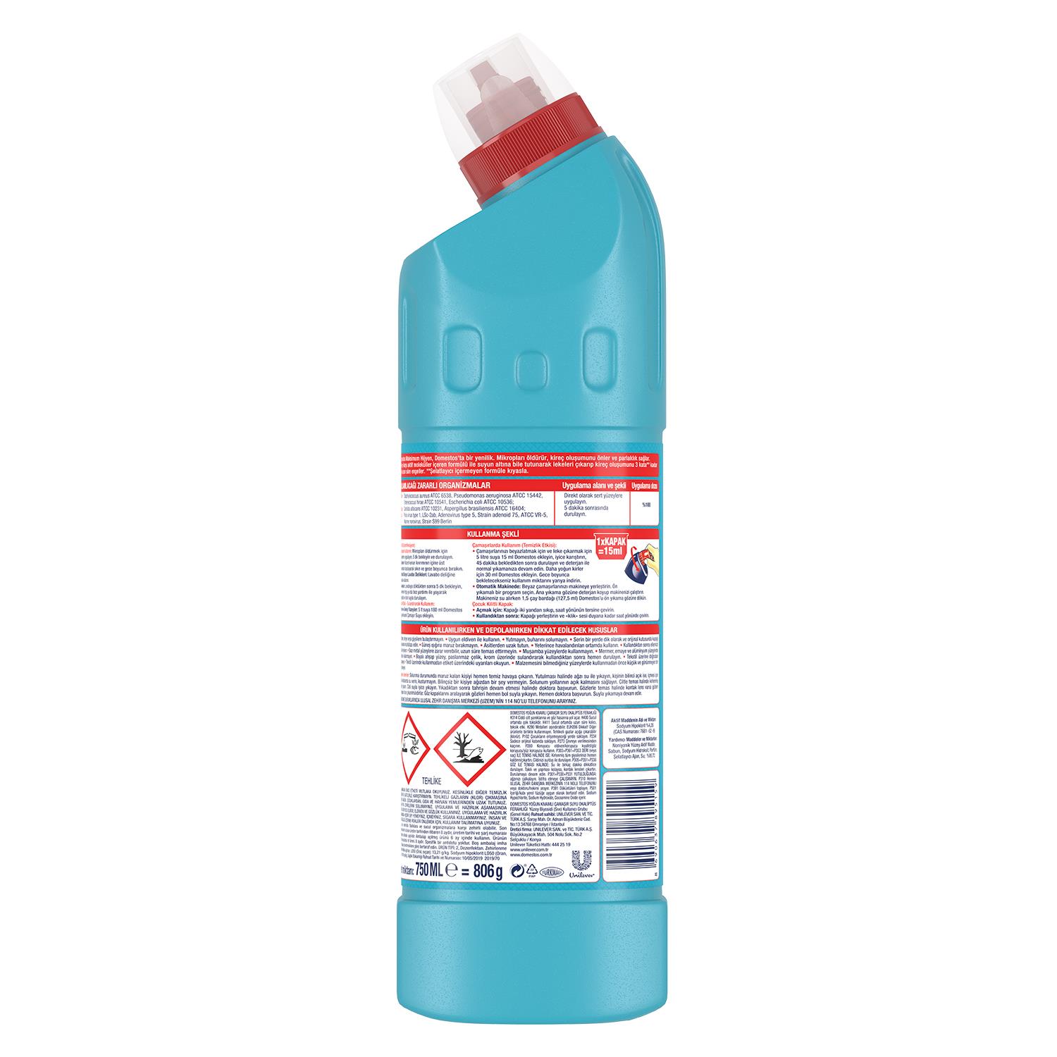 Domestos Okaliptus Ferahlığı Çamaşır Suyu 750 Ml